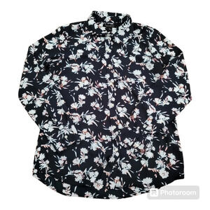 💕Express sheer floral long sleeve blouse